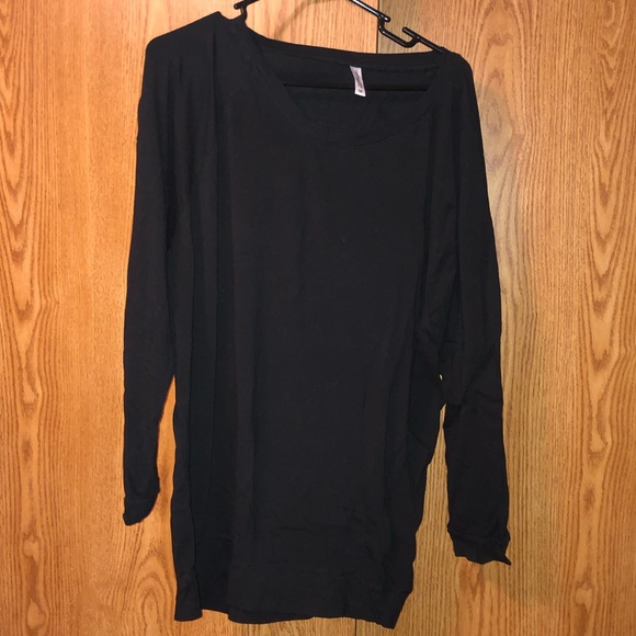 Chic Soul Tops - Chic Soul Long Black Tunic Tee